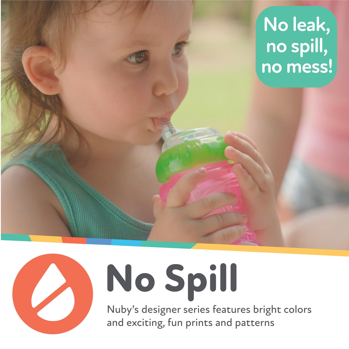 Contoured easy grip base designed for small toddler hands