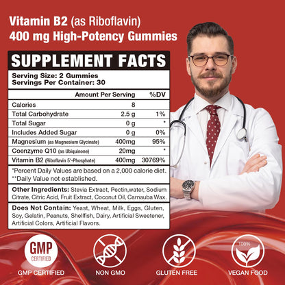 VAJYKEWJY Vitamin B2 supplement showing strawberry flavor chewable gummies