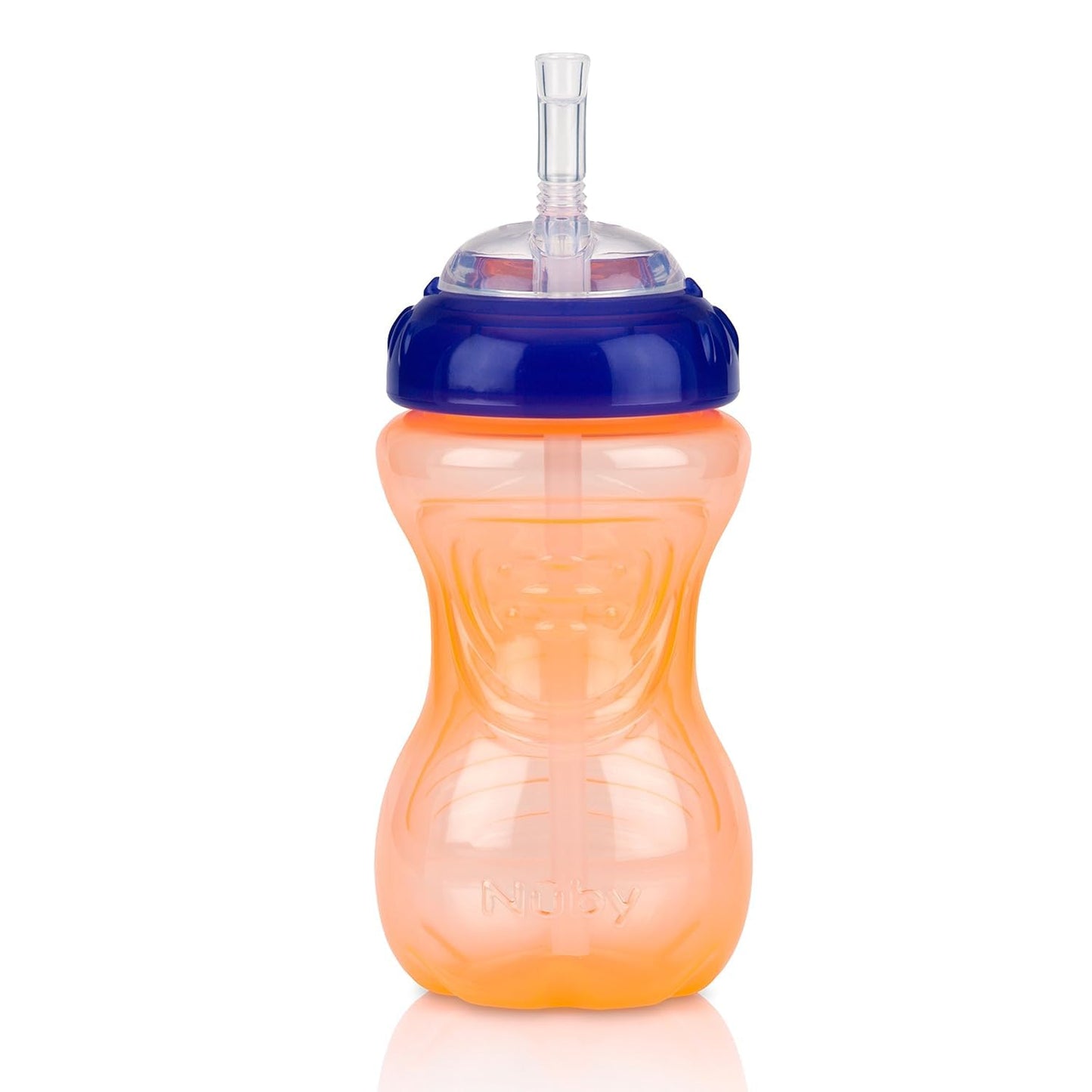Three pack of ten ounce spill proof toddler cups in neutral tones