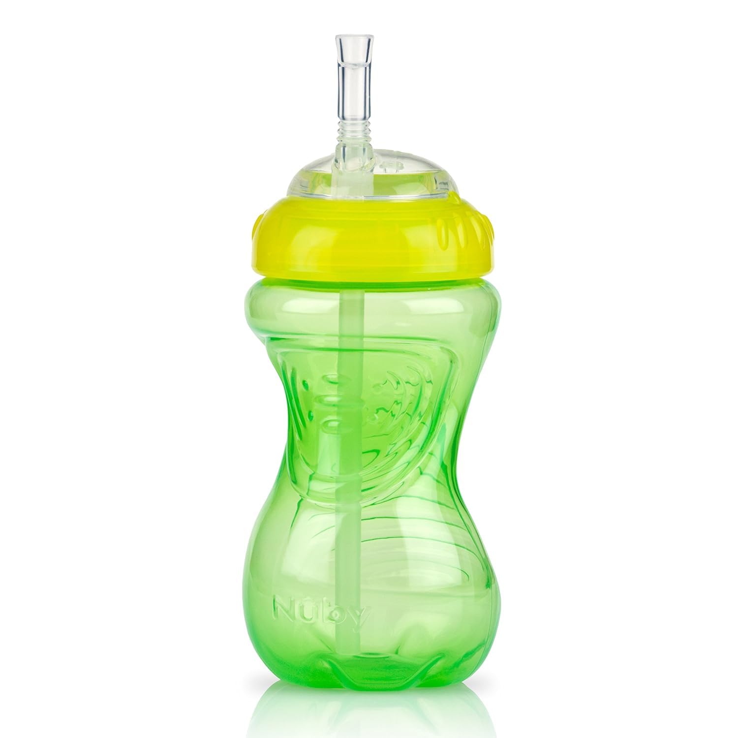 BPA free plastic baby bottles with flexible straws for ages twelve months plus