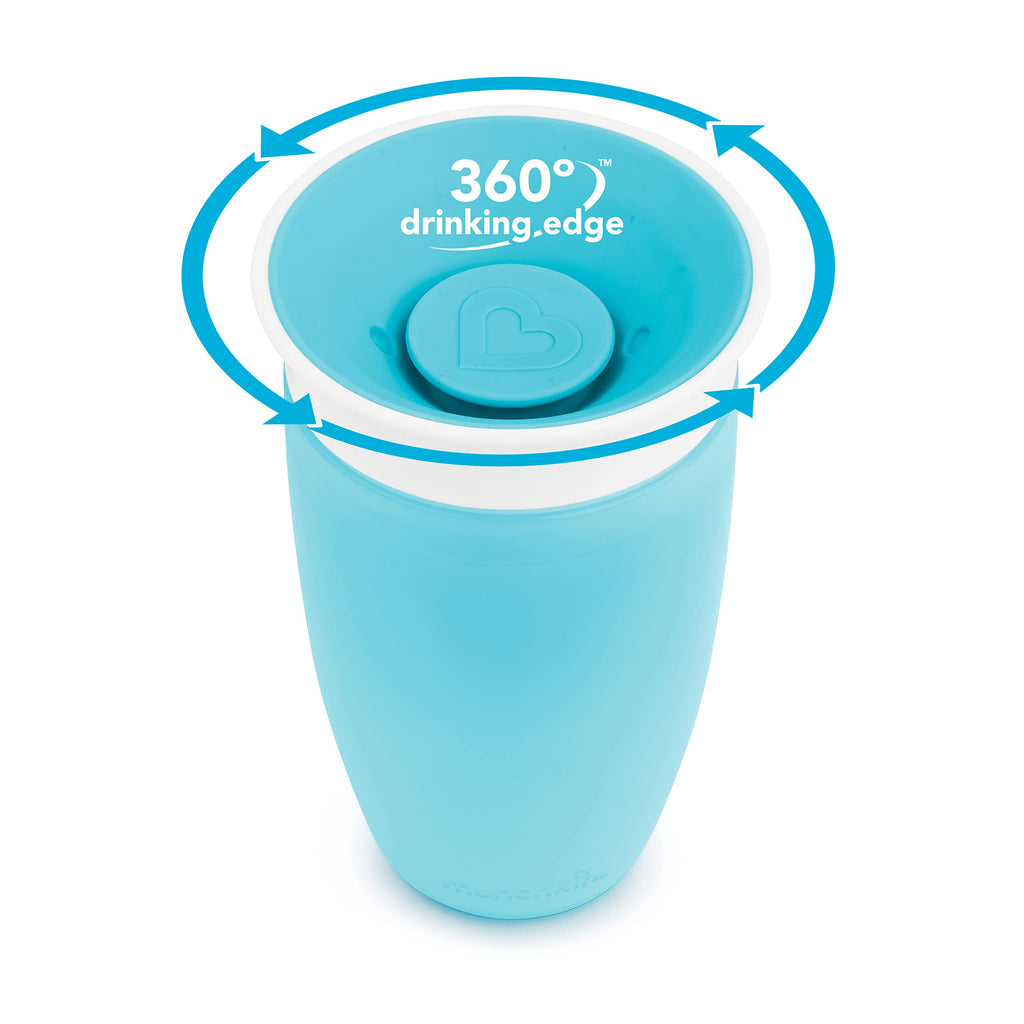 BPA free plastic toddler cups disassembled to show easy to clean pieces