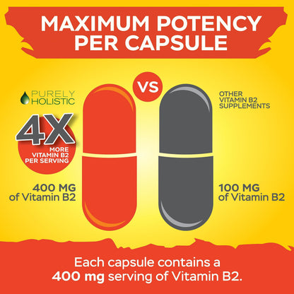 USA imported Purely Holistic riboflavin capsules for migraine support