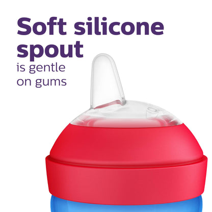 Philips Avent imported toddler sippy cup packaging showcasing two pack contents.