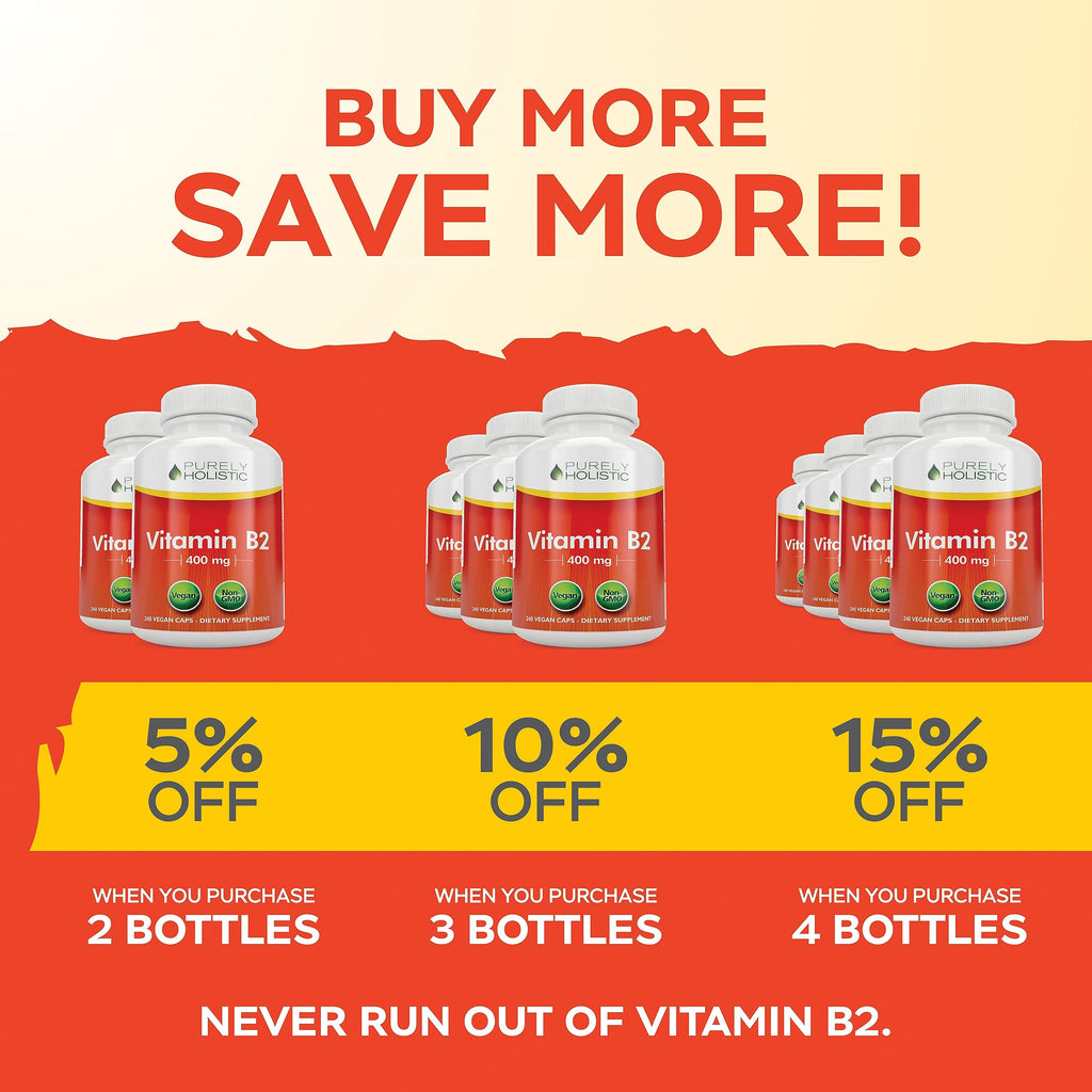 Purely Holistic high strength vitamin B2 supplement authentic product seal