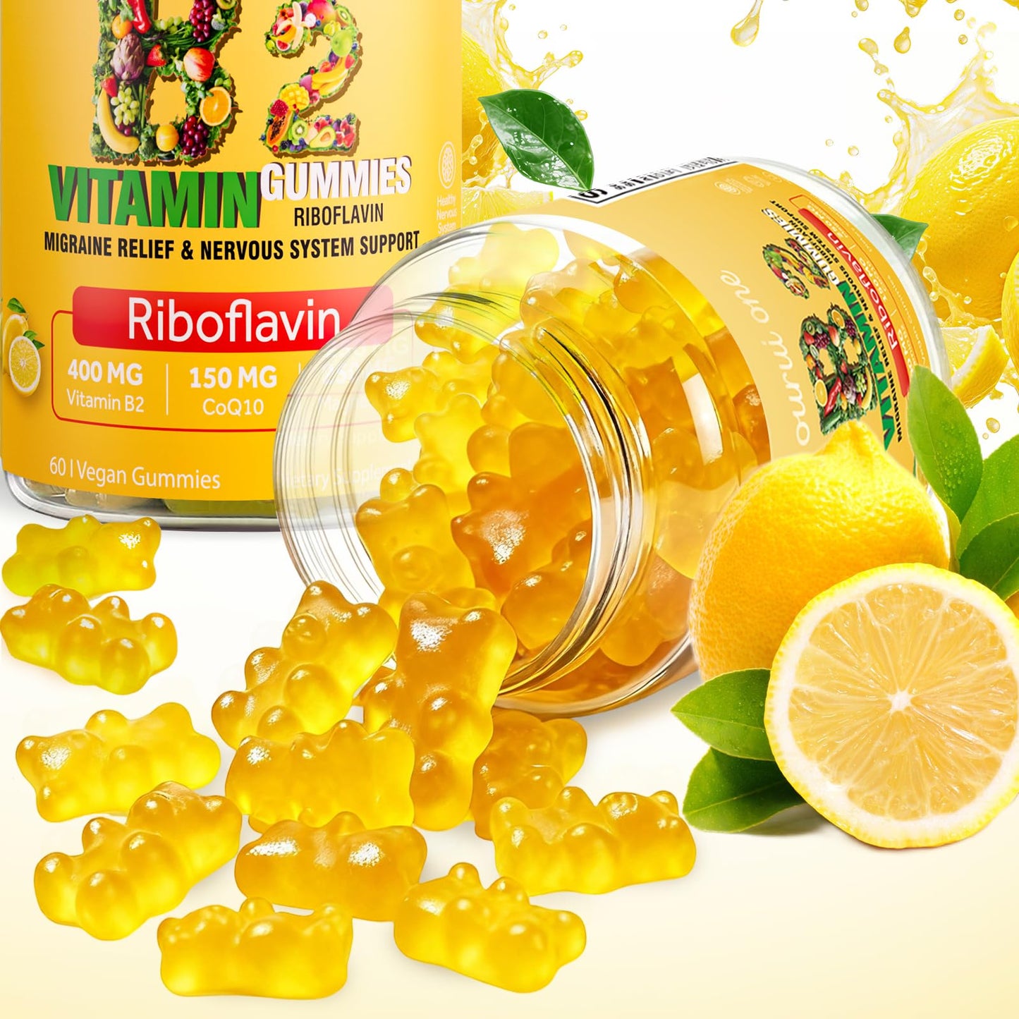 Ourui One chewable vitamin b2 riboflavin gummies for daily family energy production