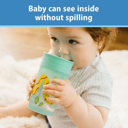 Close up of the translucent material on the Dr. Brown's 360 degree baby drinking cup