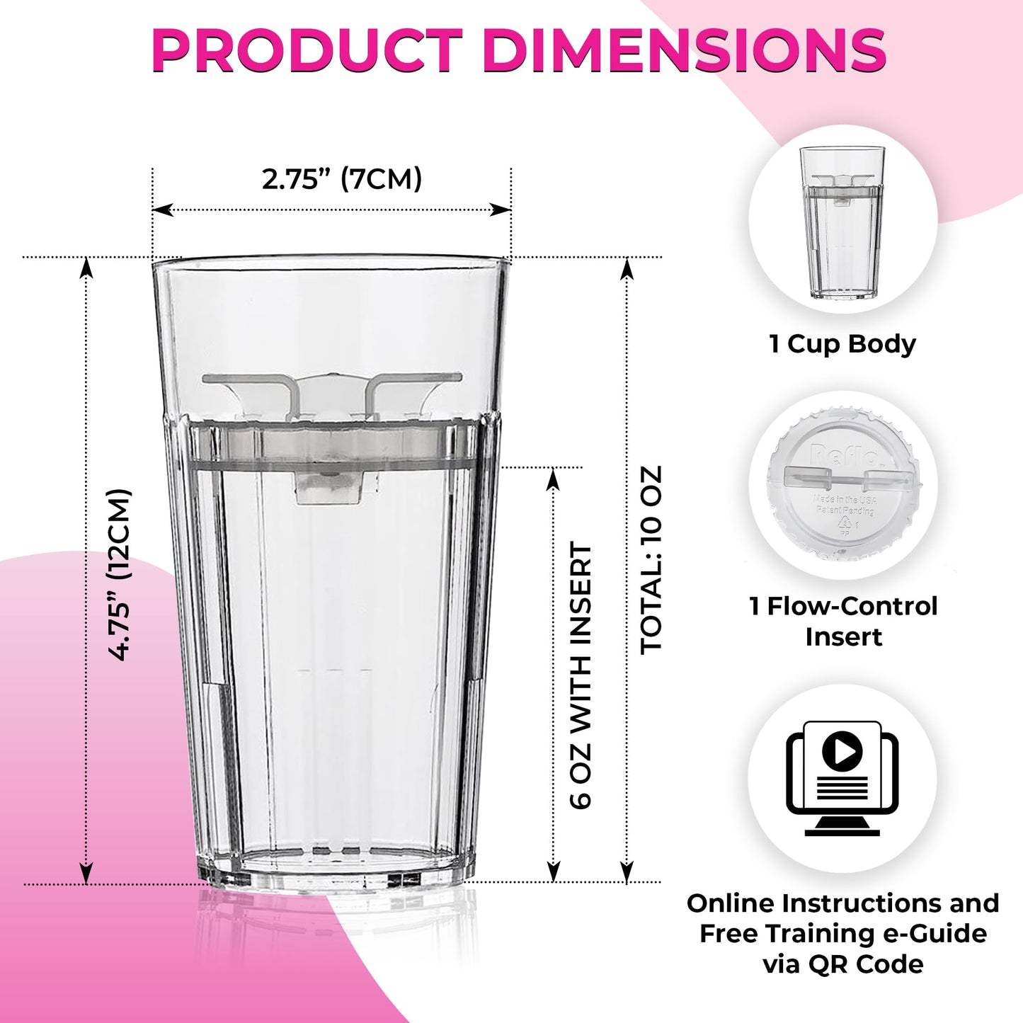 Reflo premium high impact plastic cup for baby self feeding