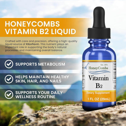 High potency fast absorbing liquid riboflavin drops dropper mechanism illustration