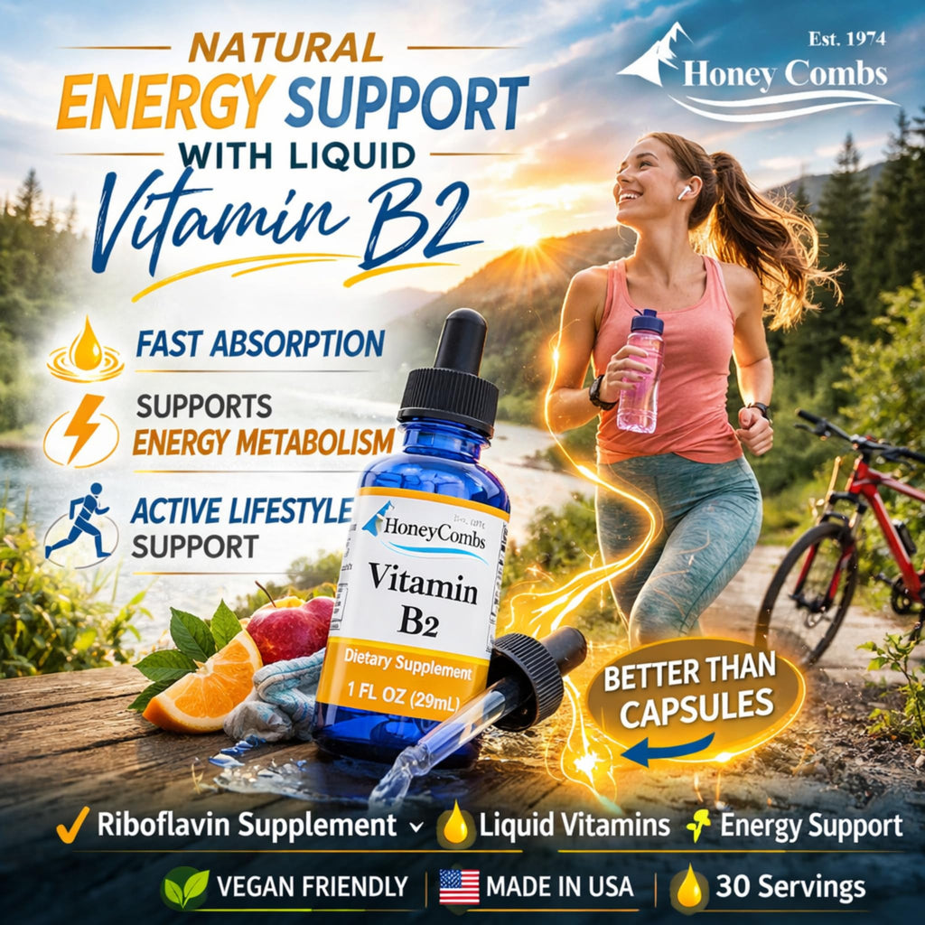 Vegan friendly cold processed Vitamin B2 supplement bottle on a clean surface