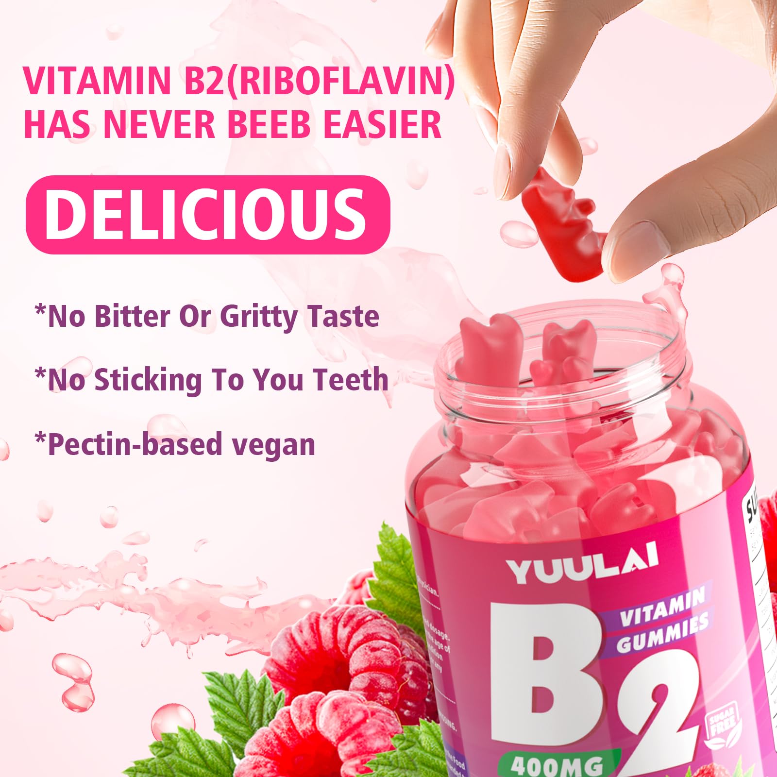 Top angle view of YUULAI imported dietary supplement bottle safety seal for authentic quality assurance.