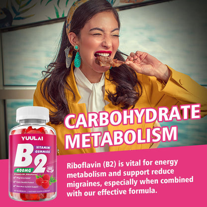 Lifestyle presentation of USA imported YUULAI vitamin B2 container for daily family nutritional health.