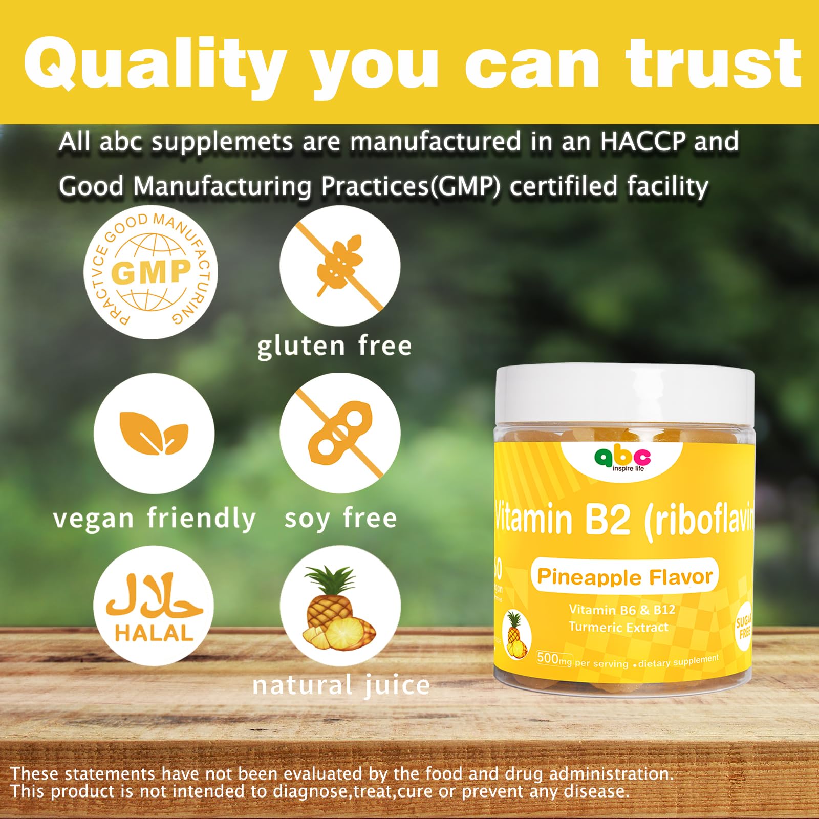 INSPIRELIFE ABC authentic USA imported health supplement bottle top angle