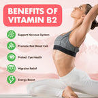 Back of the bottle showing supplement facts ingredient list for Magnesium Glycinate and Vitamin B2 vegan chewables