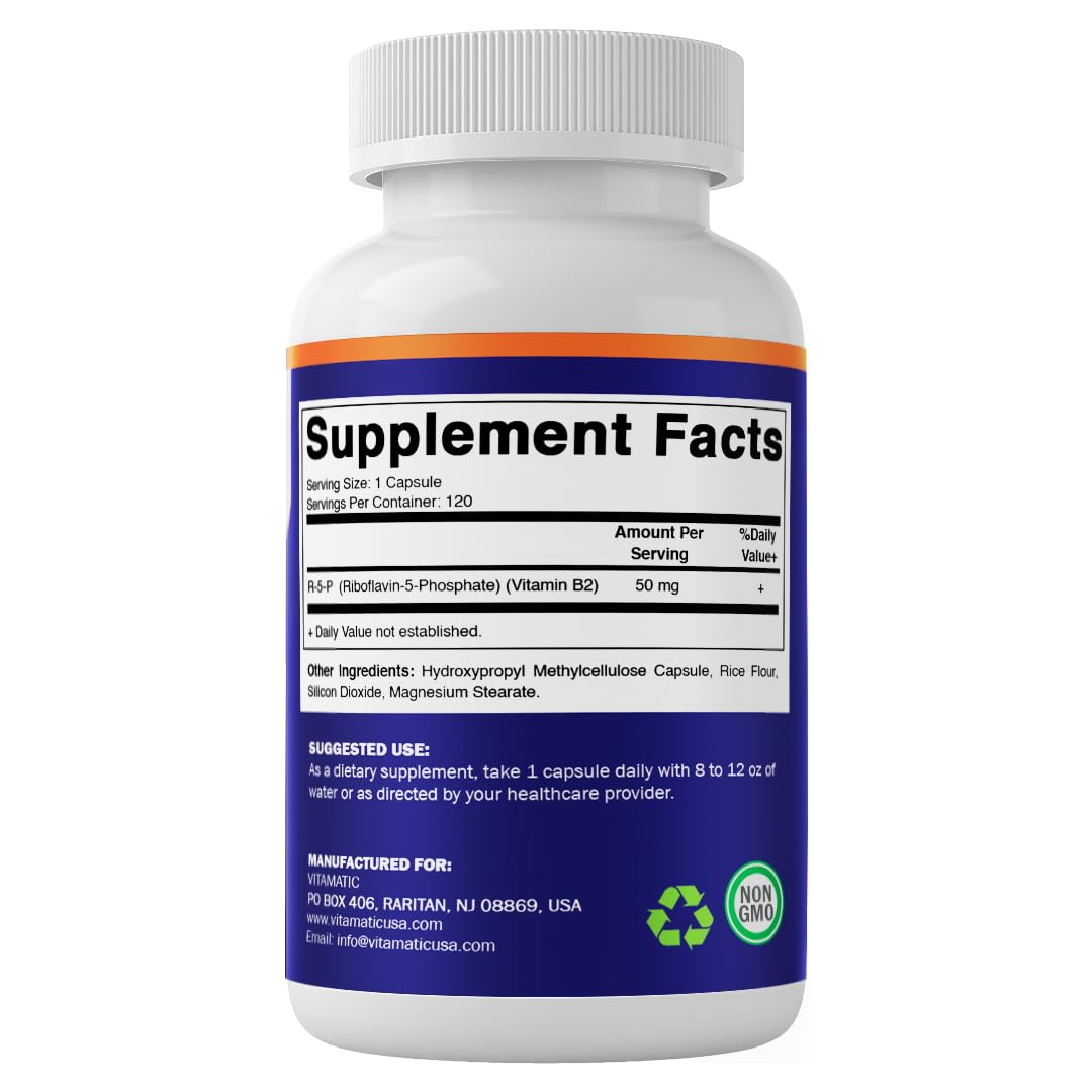 Vitamatic premium R5P B2 vitamin capsules for skin vision and nervous system support