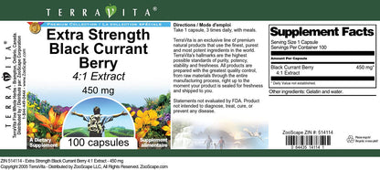 Terravita supplement bottle showing 4:1 extract label details