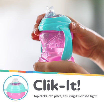 Detailed shot of the soft silicone spout featuring the pressure-sensitive Touch-Flo leakproof valve.