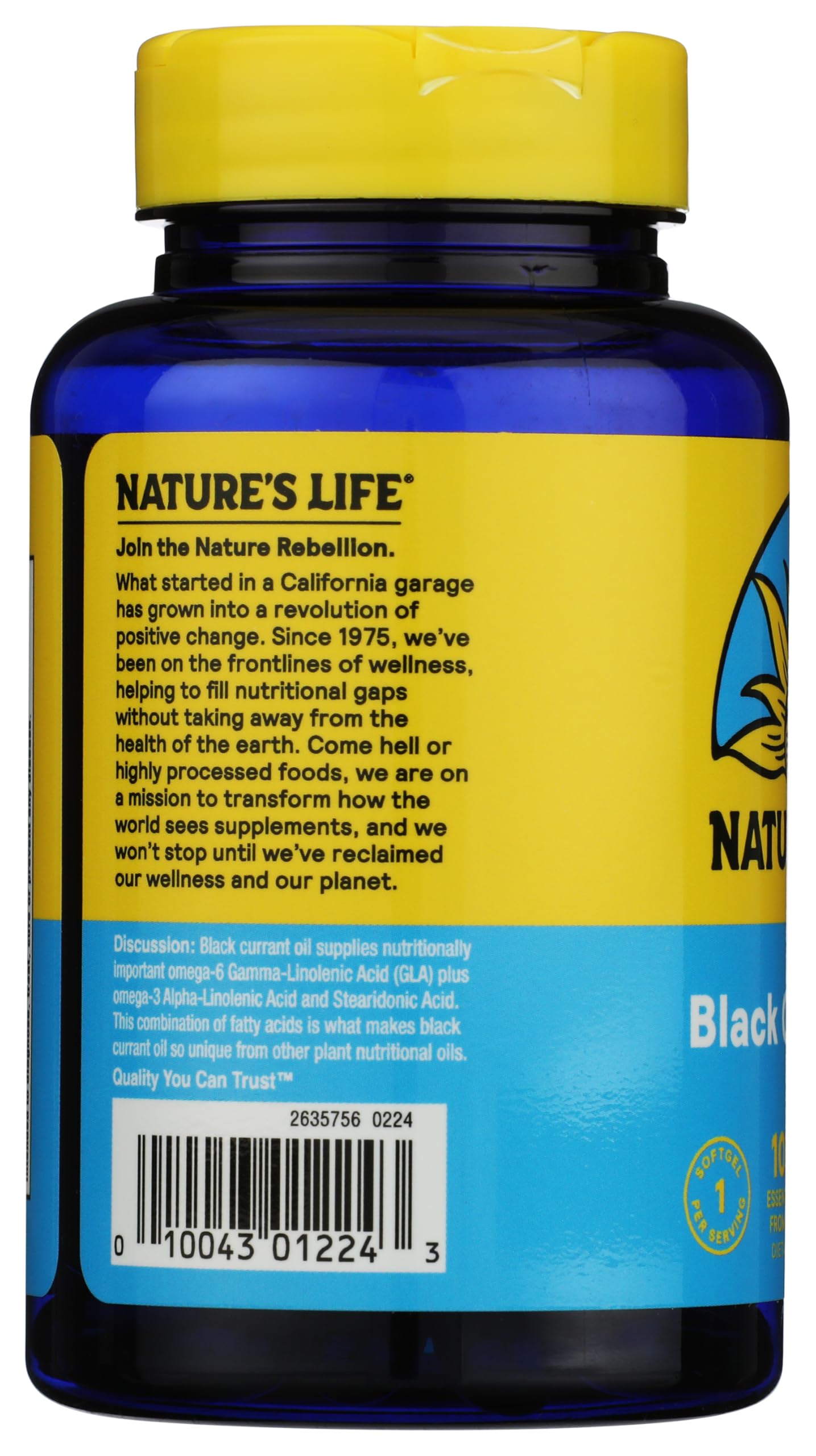 Authentic USA imported Black Currant Oil 60 softgels bottle