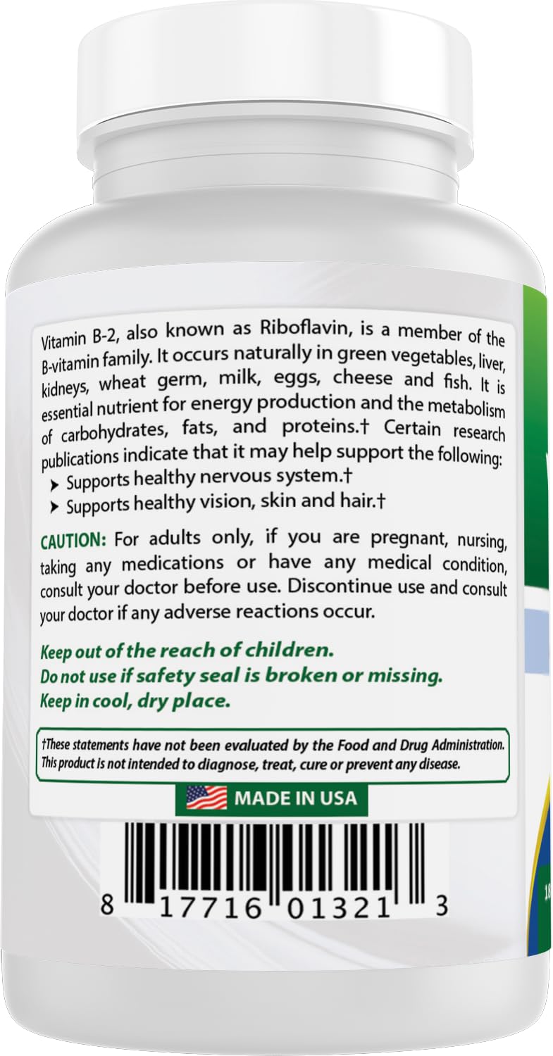 Best Naturals Riboflavin energy metabolism support product safety seal overview