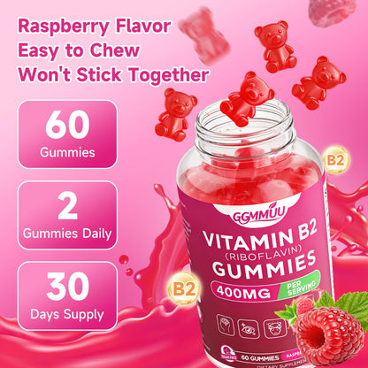 Close up view of the chewable plant based pectin Riboflavin gummies showing their texture