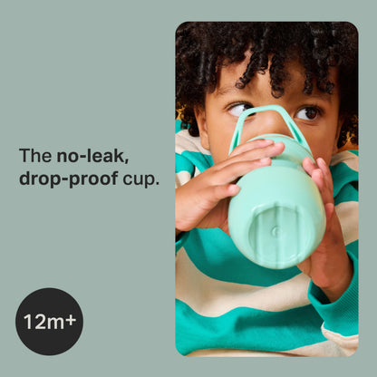 Two pack Tommee Tippee sippy cups light blue and orange
