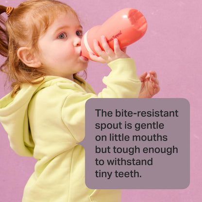 Side profile of Tommee Tippee insulated sporty spout cup