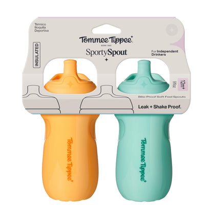 Tommee Tippee toddler bottle showing ergonomic grip and spout