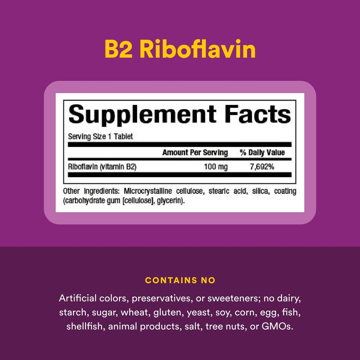 Authentic USA imported Natural Factors Vitamin B2 bottle showcasing gluten free and non GMO claims