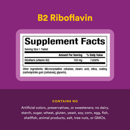 Authentic USA imported Natural Factors Vitamin B2 bottle showcasing gluten free and non GMO claims