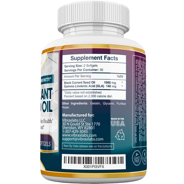 VibraxLabs Black Currant Oil full product display