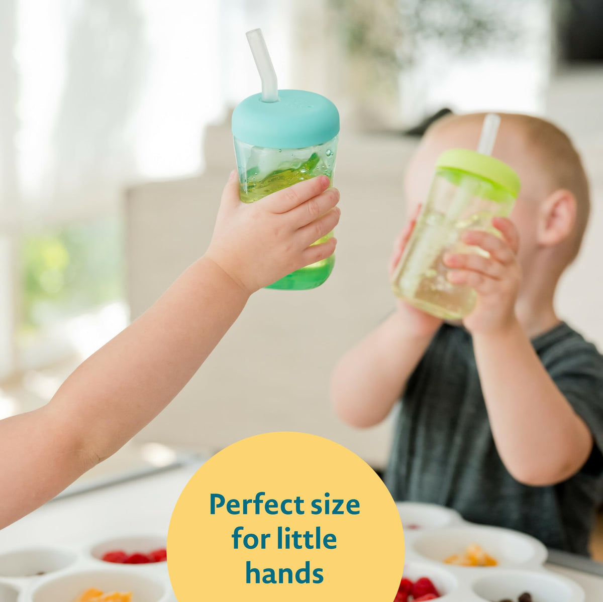 Top down view of The First Years toddler sippy cups