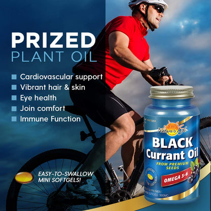 Nature's Life black currant seed oil supplement bottle