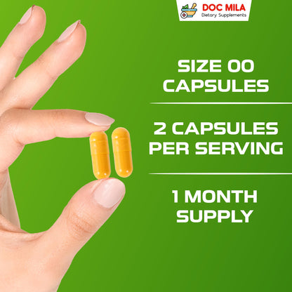 Doc Mila Riboflavin 400mg high potency headache support supplement bottle side view