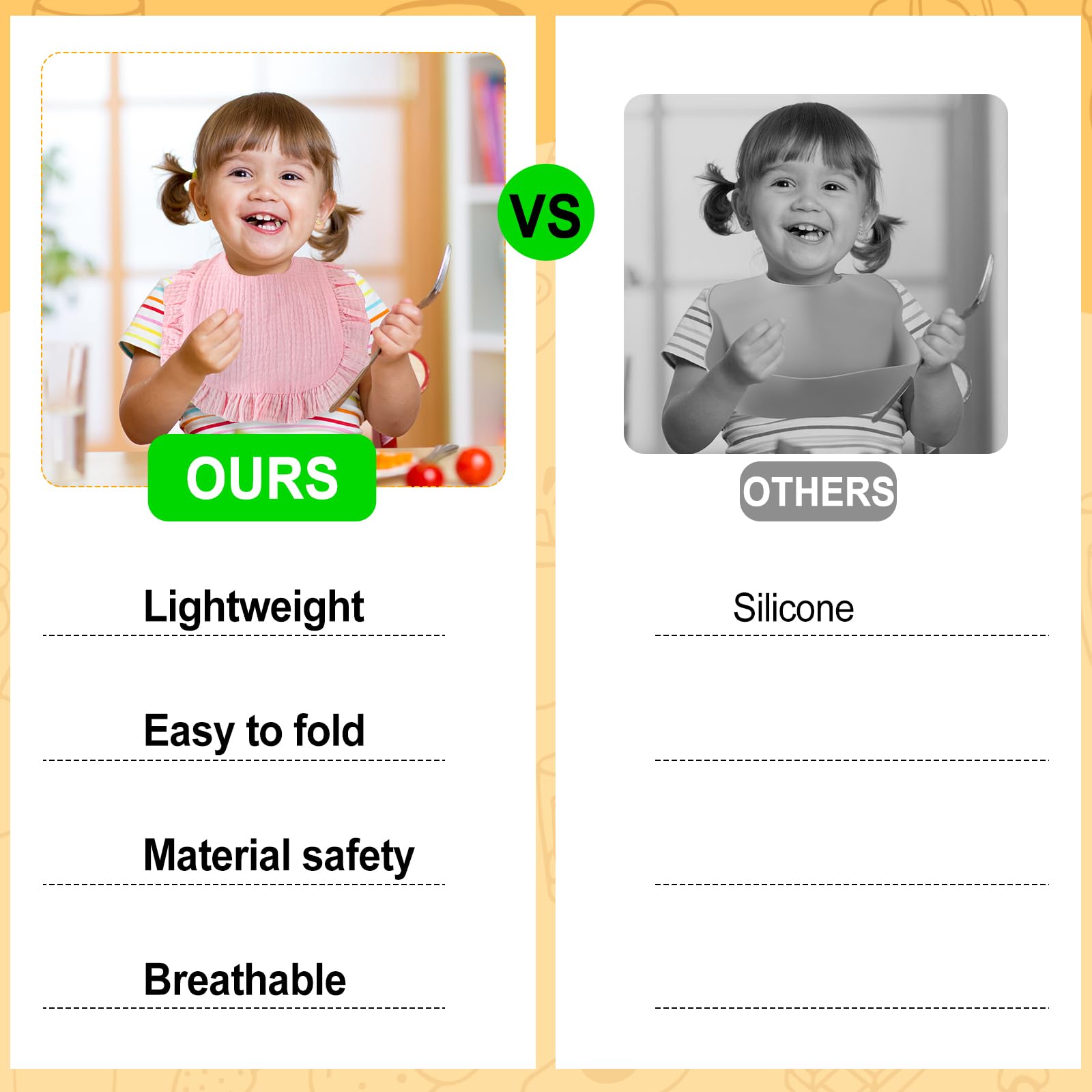Mepase muslin bibs with ruffled edges design