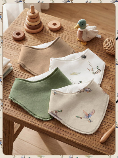 Boao duck themed baby bibs for teething infants