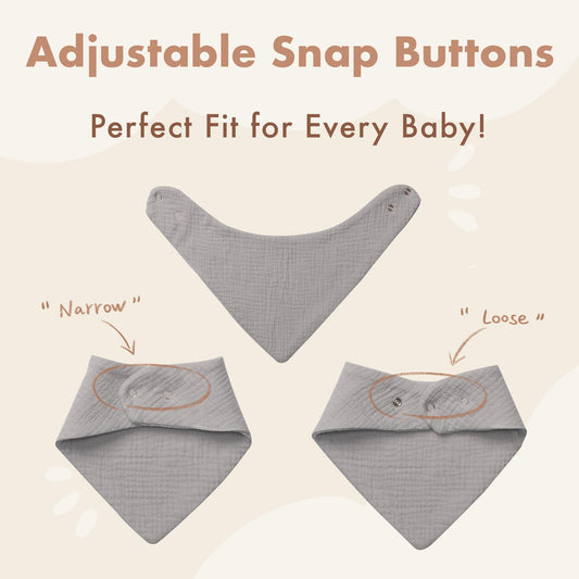 Close up of coorobin muslin fabric texture and snap buttons