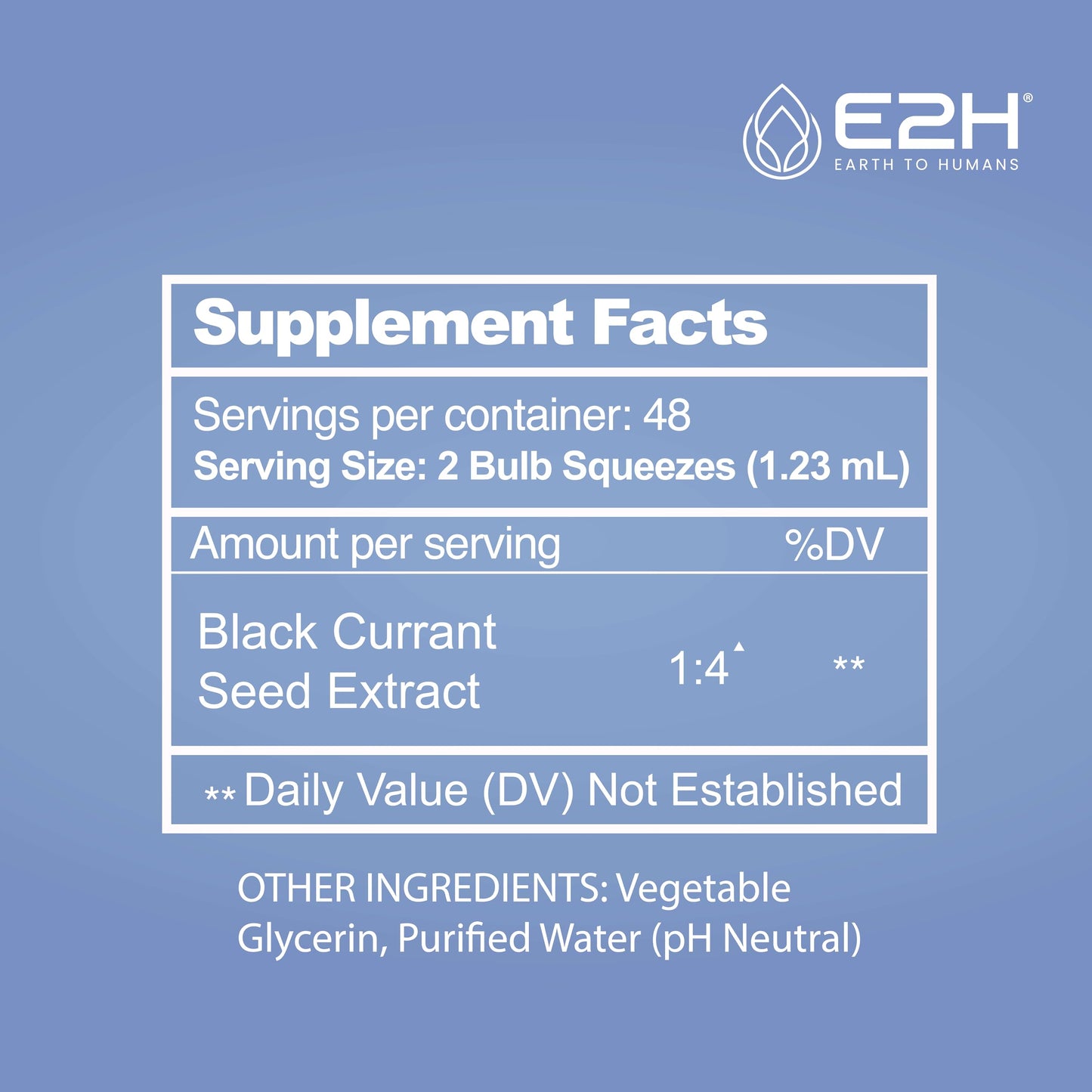 Cold pressed black currant seed extract liquid for immune support