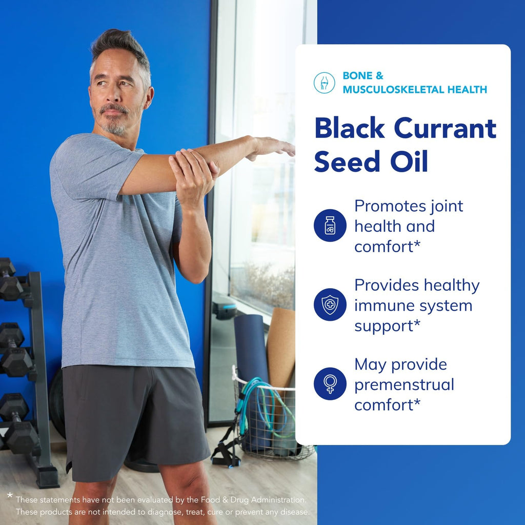 Pure Encapsulations Black Currant Seed Oil softgel capsules close up