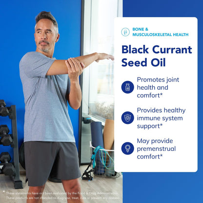 Side view of Pure Encapsulations Black Currant Seed Oil dietary supplement
