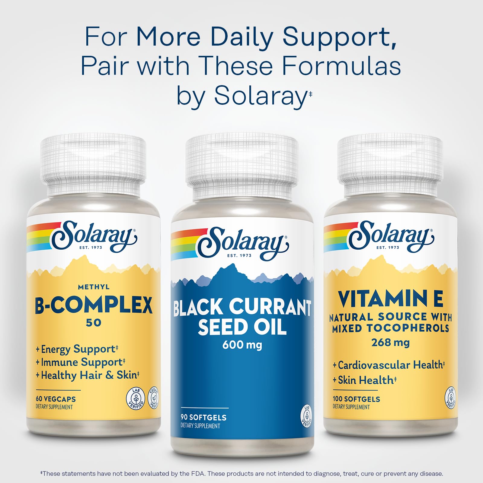 Authentic Solaray Black Currant Seed Oil imported bottle