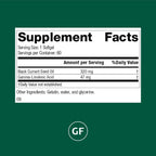 Standard Process Black Currant Seed Oil supplement label details