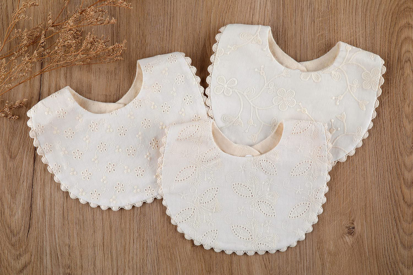 Reversible waterproof baby drool bib close up