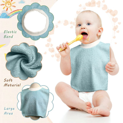 Baby wearing Foaincore feeding and drooling towel bib