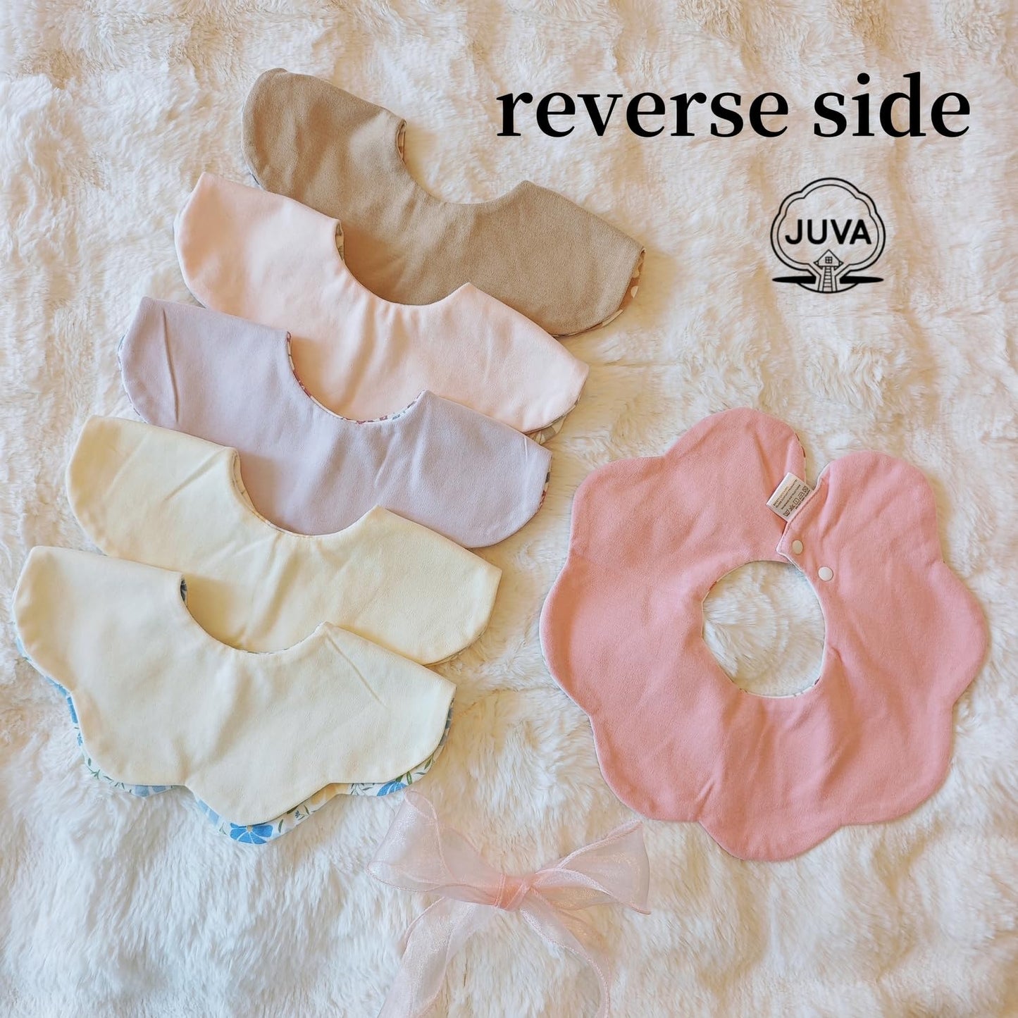 Juva reversible organic cotton drool bibs for infants