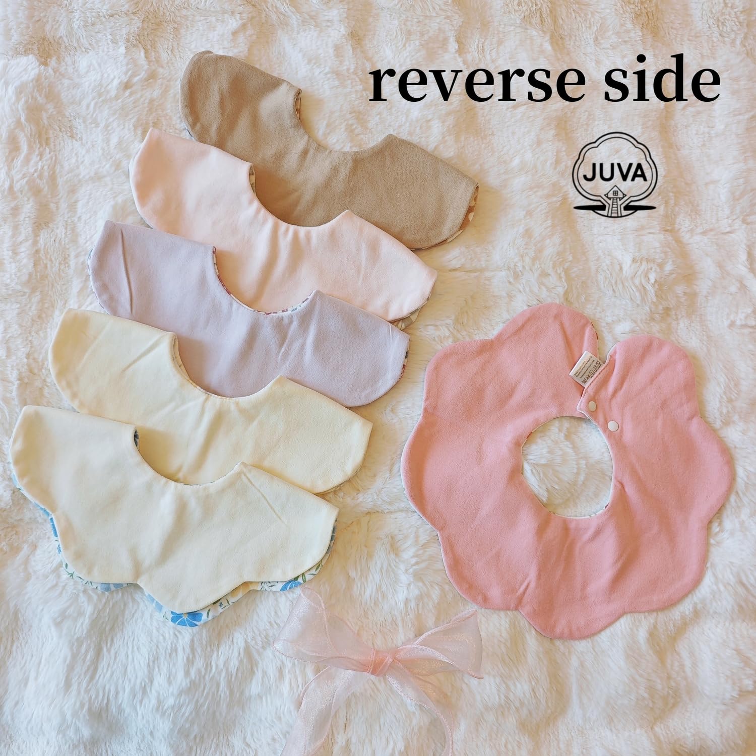 Juva reversible organic cotton drool bibs for infants