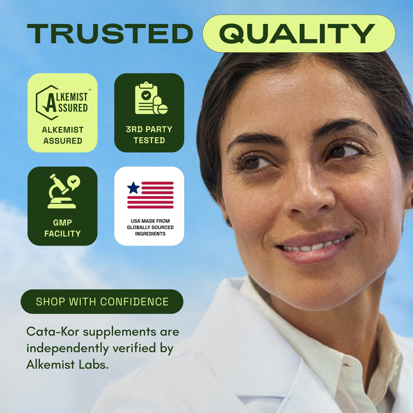Cata-Kor dietary supplement bottle for healthy aging