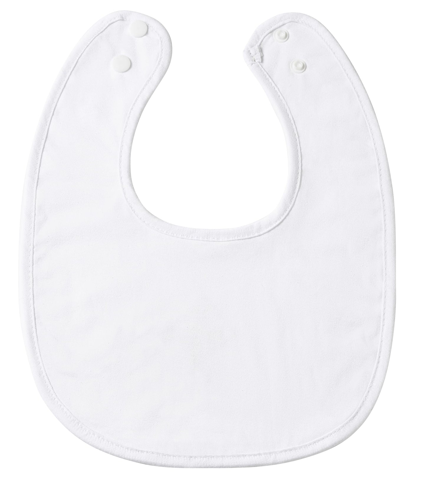 Adjustable nickel-free snap closure on Kesici baby baptism bib