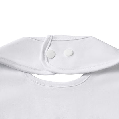 Kesici baby baptism bib displayed with formal christening outfit