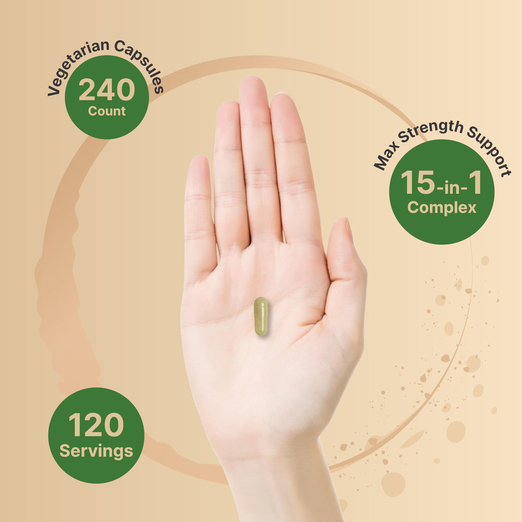 NatureBell supplement bottle showing serving size and nutritional information