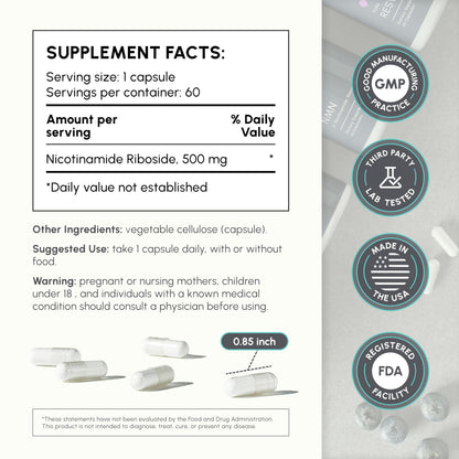 Partiqlar high purity Nicotinamide Riboside capsules