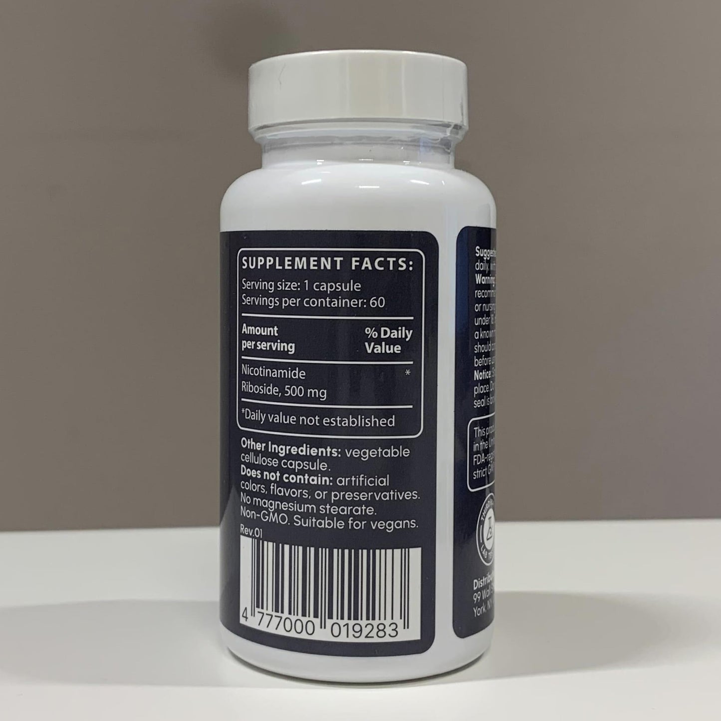 Partiqlar anti aging NAD+ supplement nutritional facts